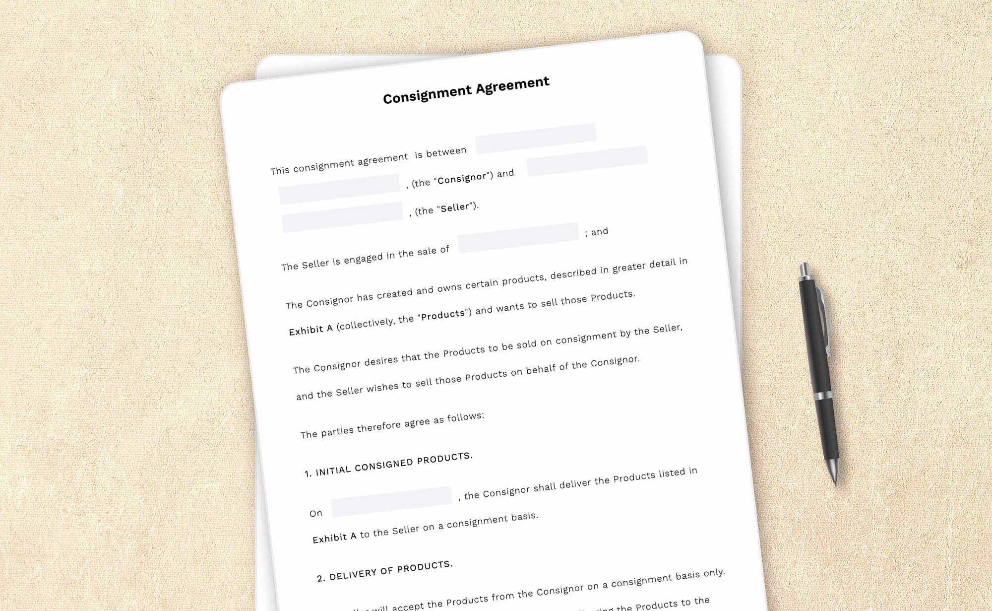 Professional consignment agreement template by LegalZoom. Easily draft, edit, and download your agreements!