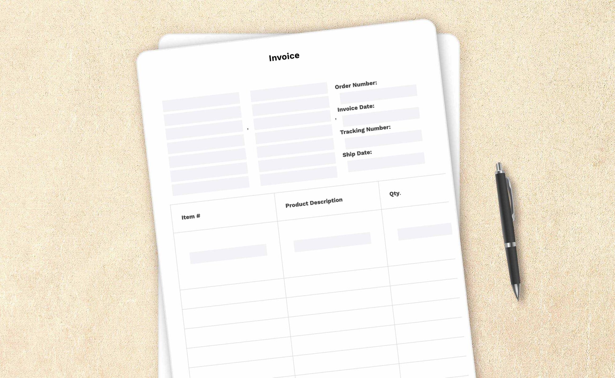 Invoice template by LegalZoom. Create and download invoices with ease!