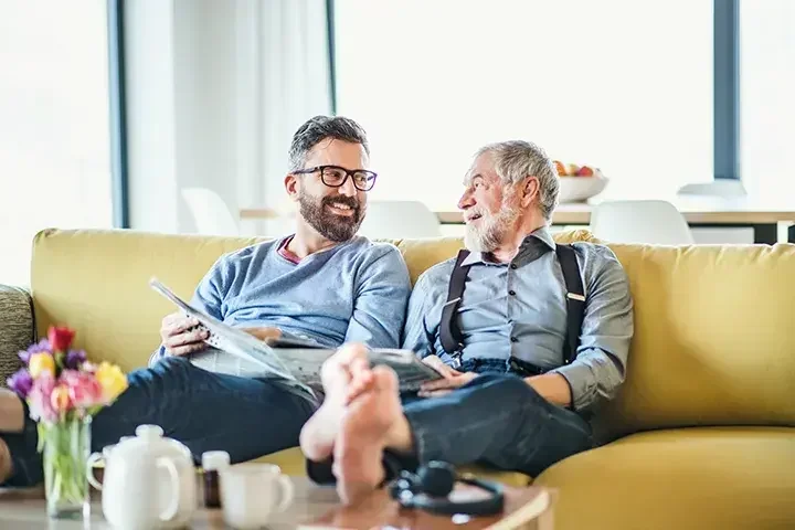 Father and son having the estate planning talk.