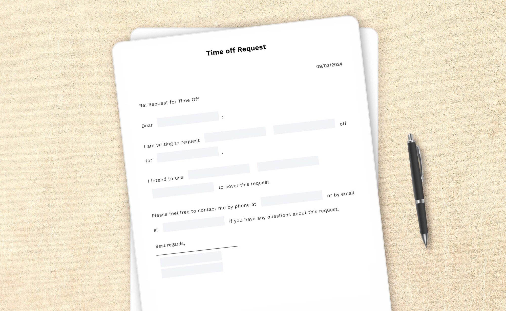 Free time-off request form template by LegalZoom. Create and download forms for free!