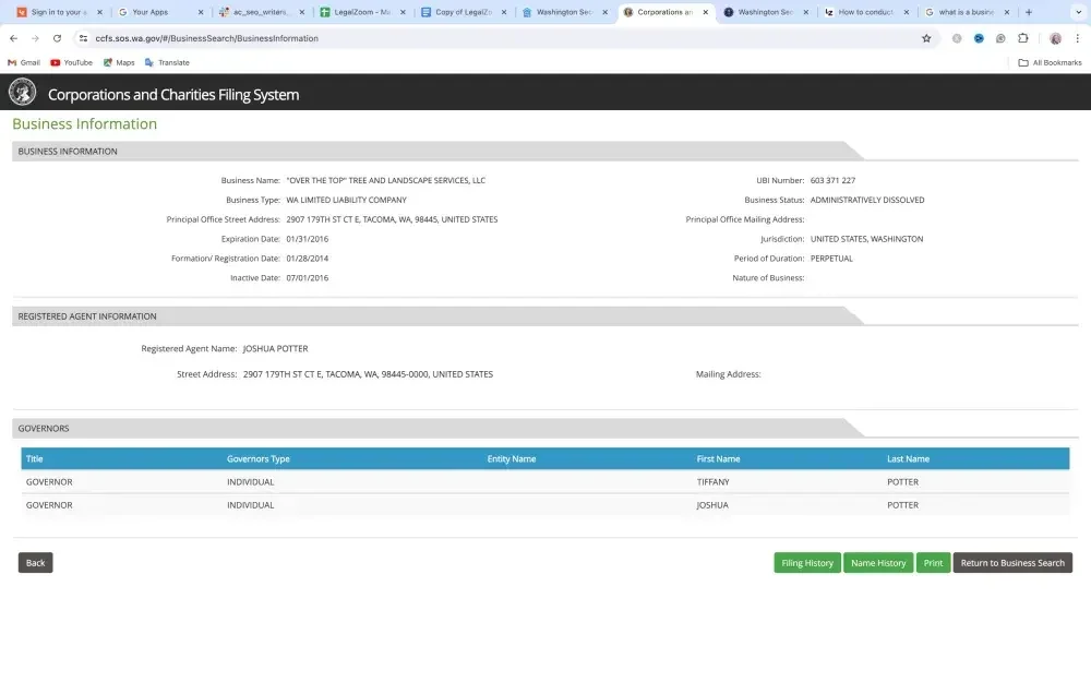 Further details are provided and available for download on this page of the Washington state Corporations and Charities Filing System website.