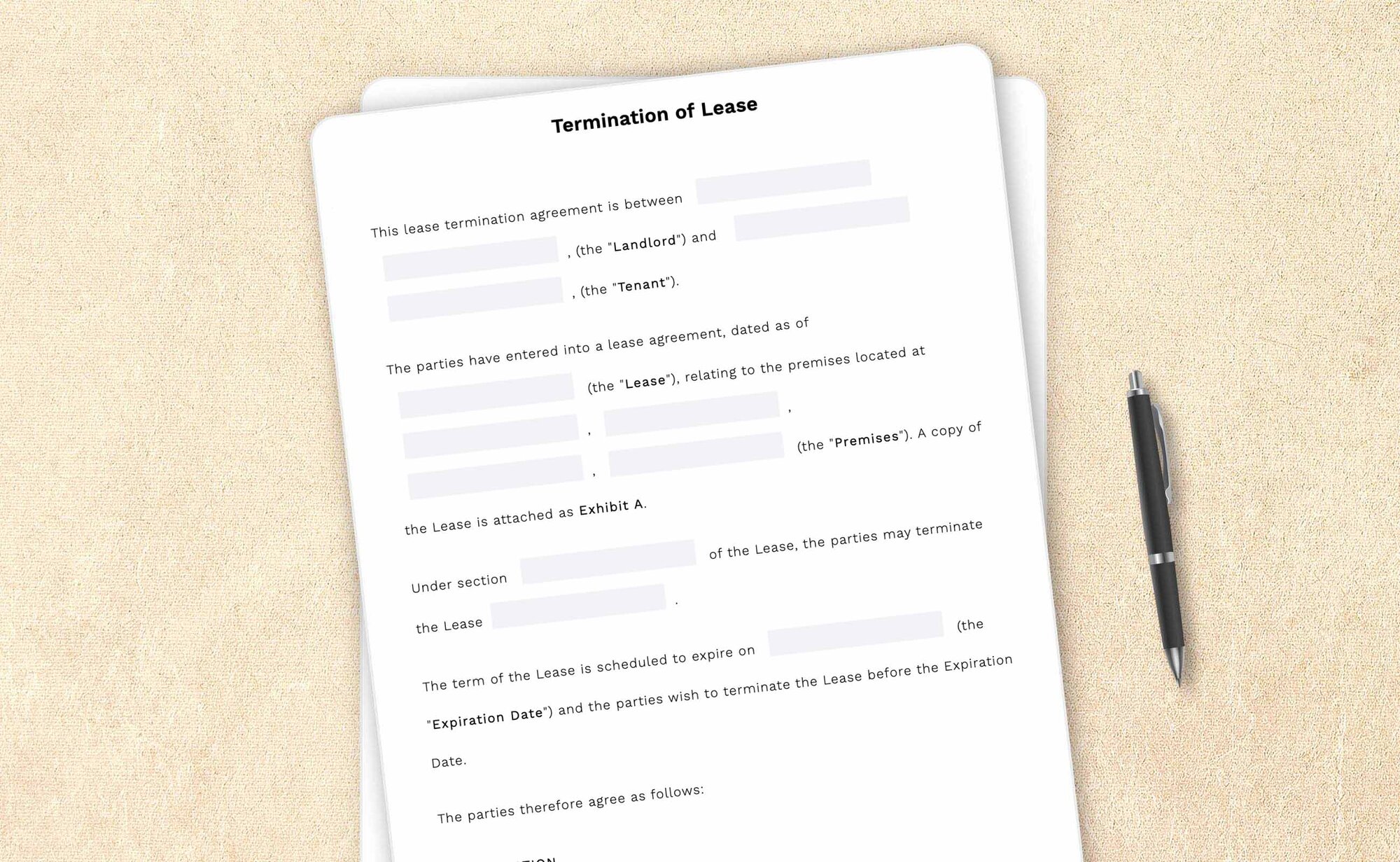 Professional termination of lease template by LegalZoom. Easily draft, edit, and download your agreements!