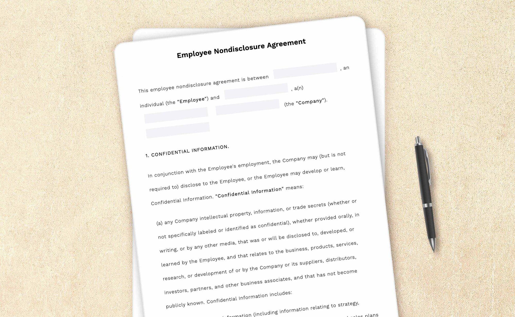 Professional employee non-disclosure agreement template by LegalZoom. Easily draft, edit, and download your agreements!