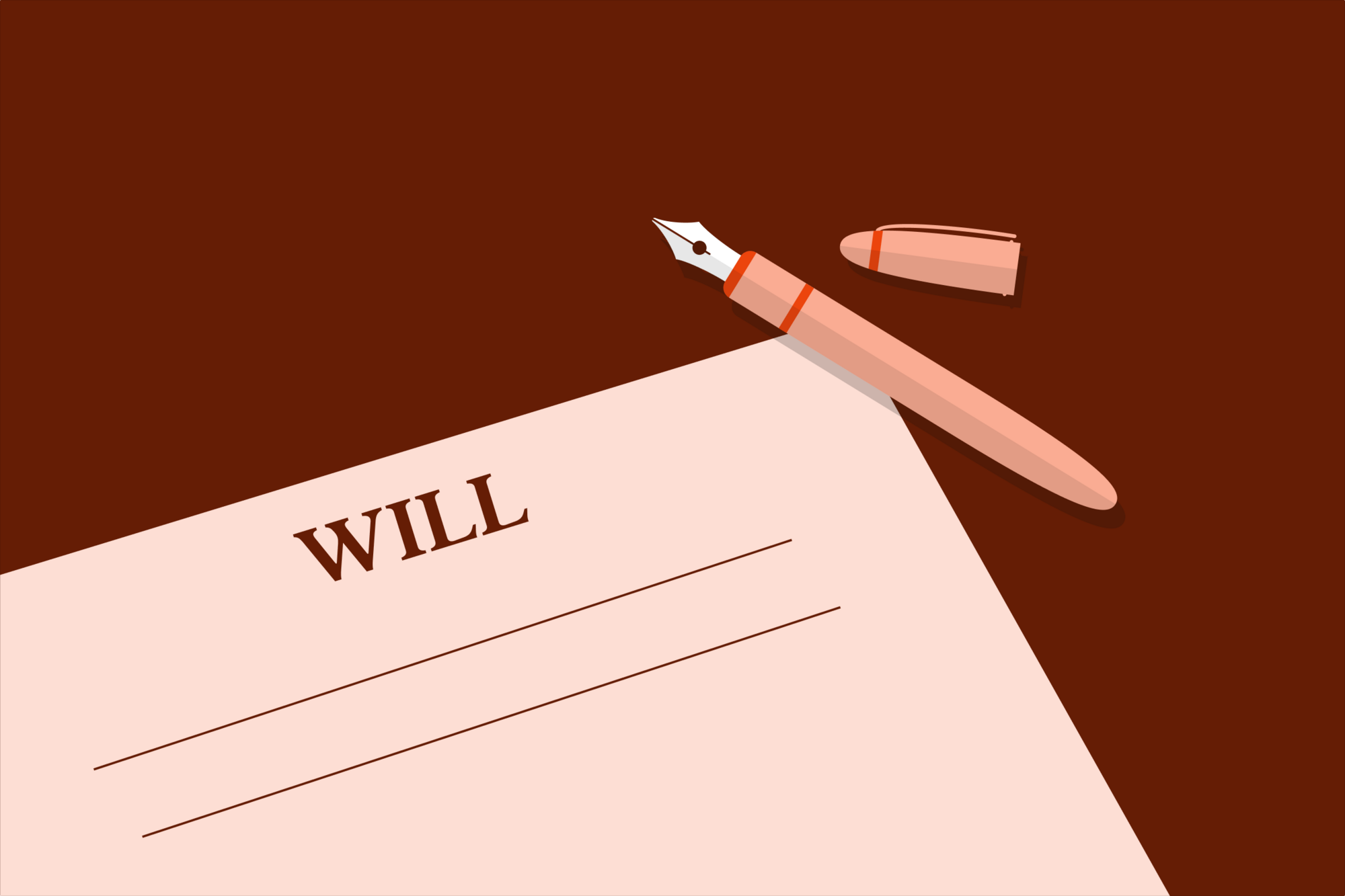 An illustration representing a will format. Learn how to write a will with step-by-step instructions.