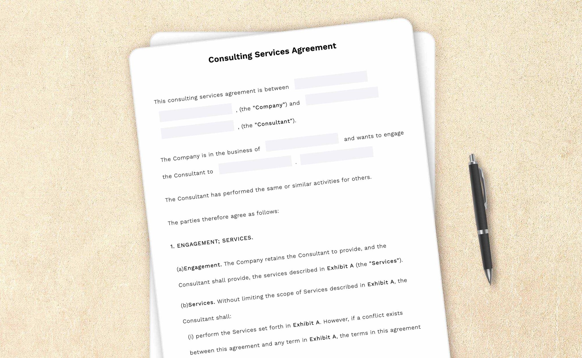 Professional consulting services agreement template by LegalZoom. Easily draft, edit, and download your agreements!