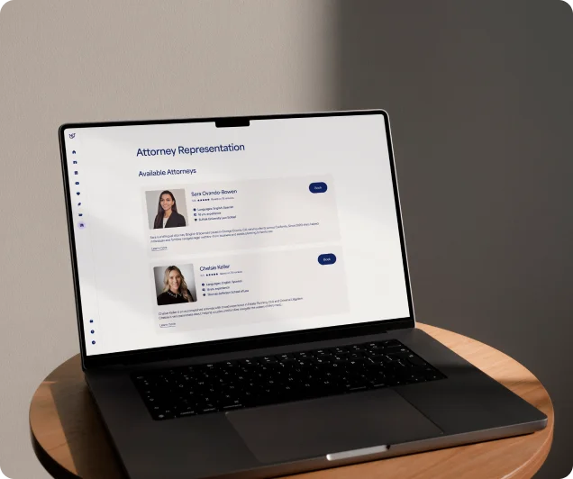 A gallery of attorneys, their credentials and availability