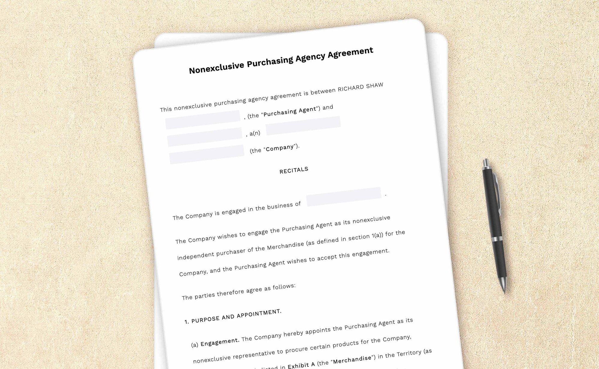 Free non-exclusive purchasing agency agreement template by LegalZoom. Create and download agreements for free!