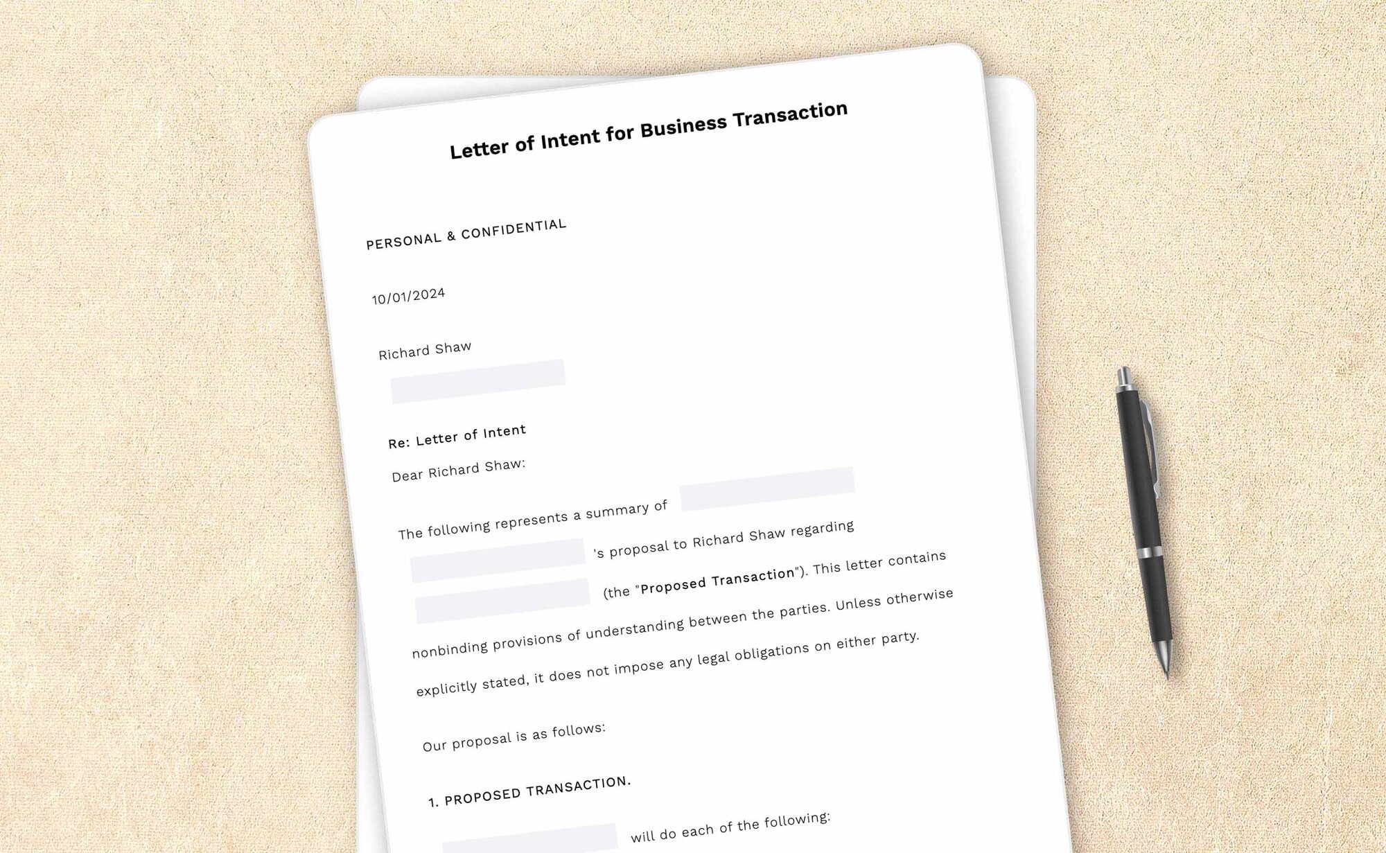 Free letter of intent for business template by LegalZoom. Create and download letters for free!