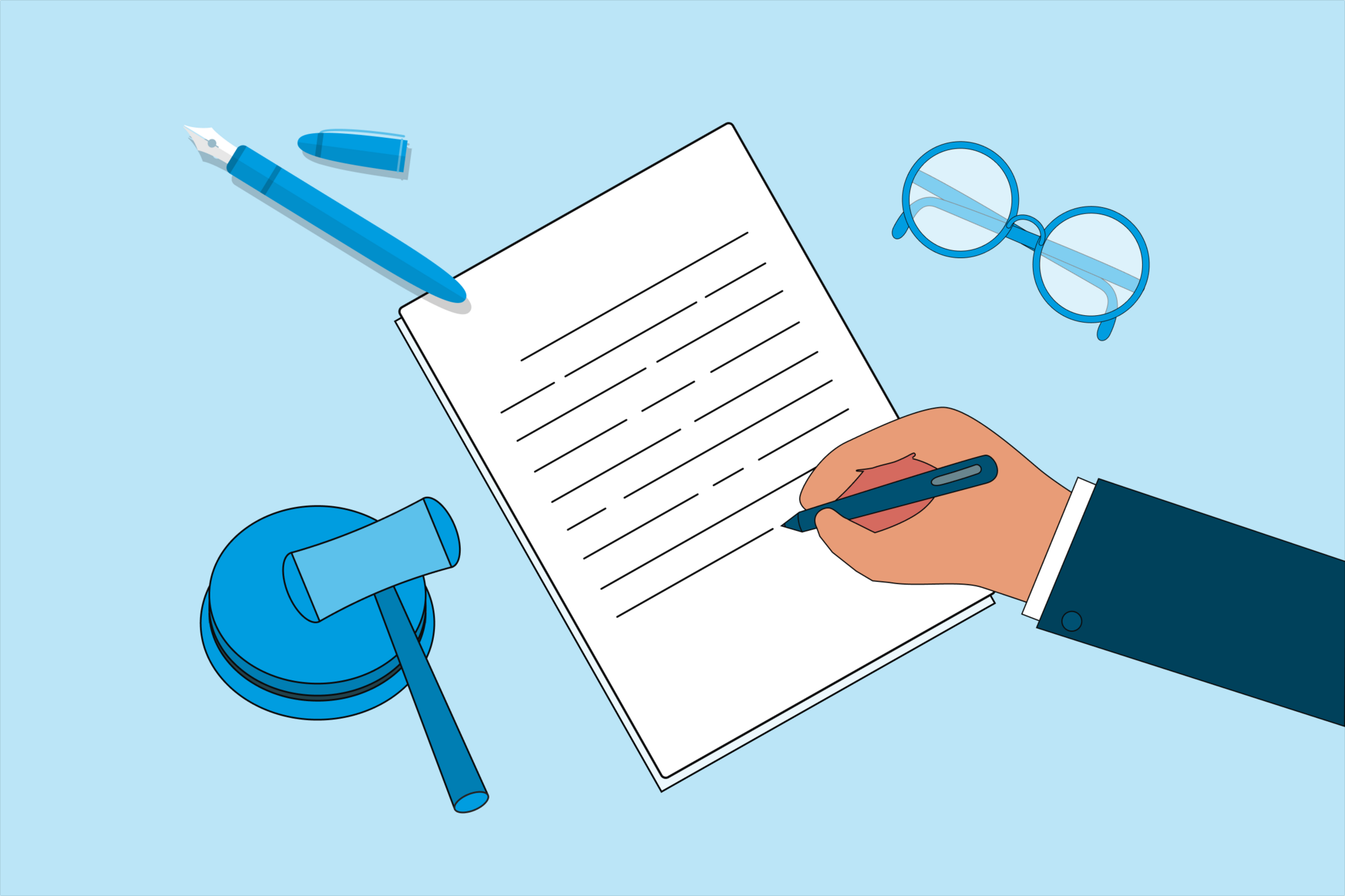 An illustration portraying the legality and validity of do-it-yourself wills.
