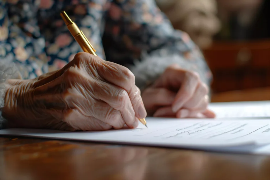 An image showing a handwritten will being made on paper. Learn how to contest a holographic will.