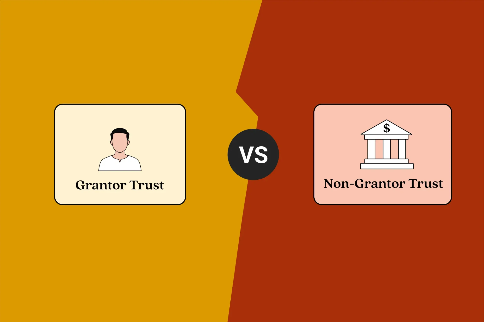 Differences between a grantor trust and a non-grantor trust.