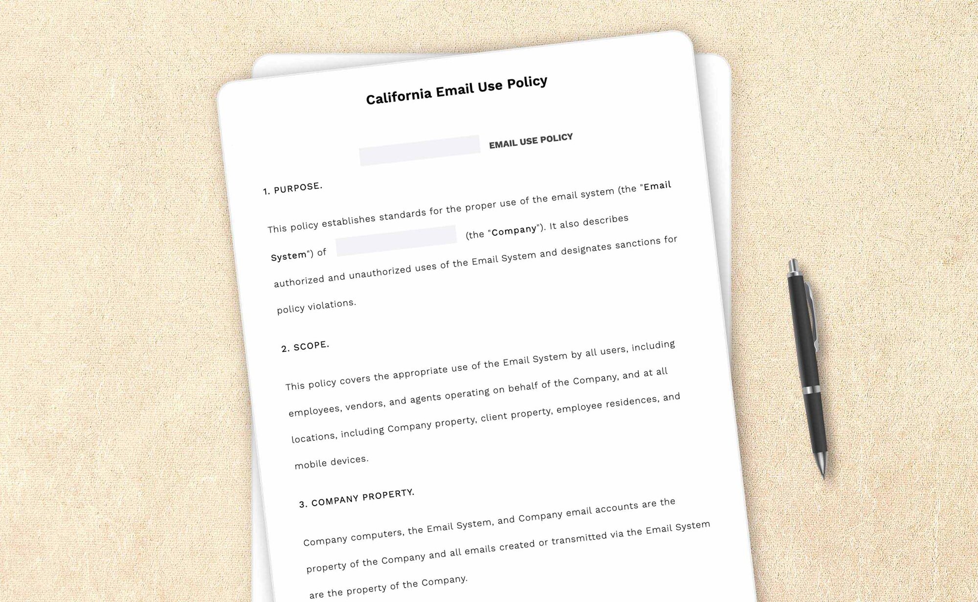 Professional California email use policy template by LegalZoom. Easily draft, edit, and download your agreements!
