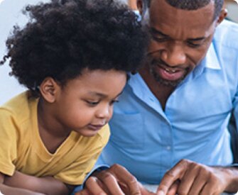 Father and son explore estate plan.