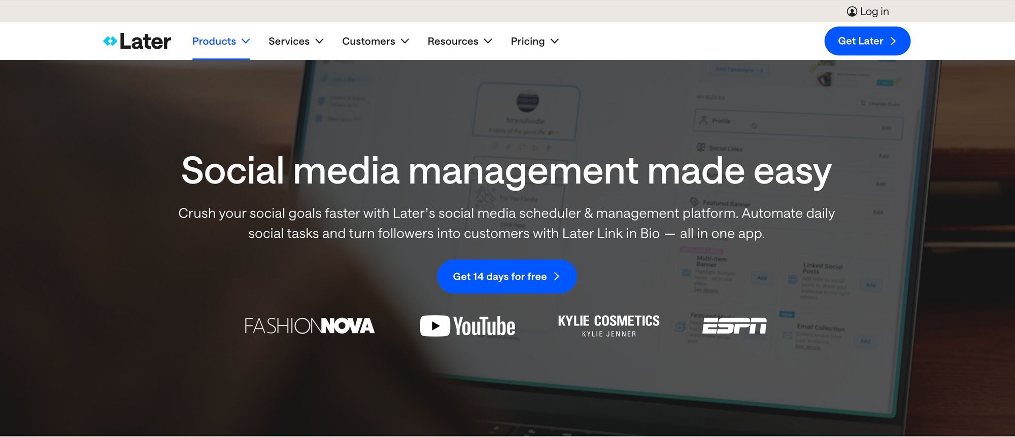 Homepage for Later