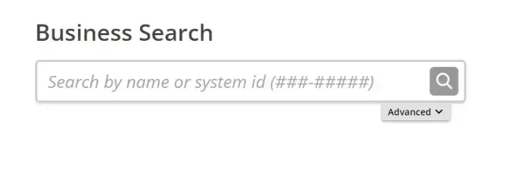 Enter your desired business name into the Business Search bar on the North Dakota Secretary of State business search page.
