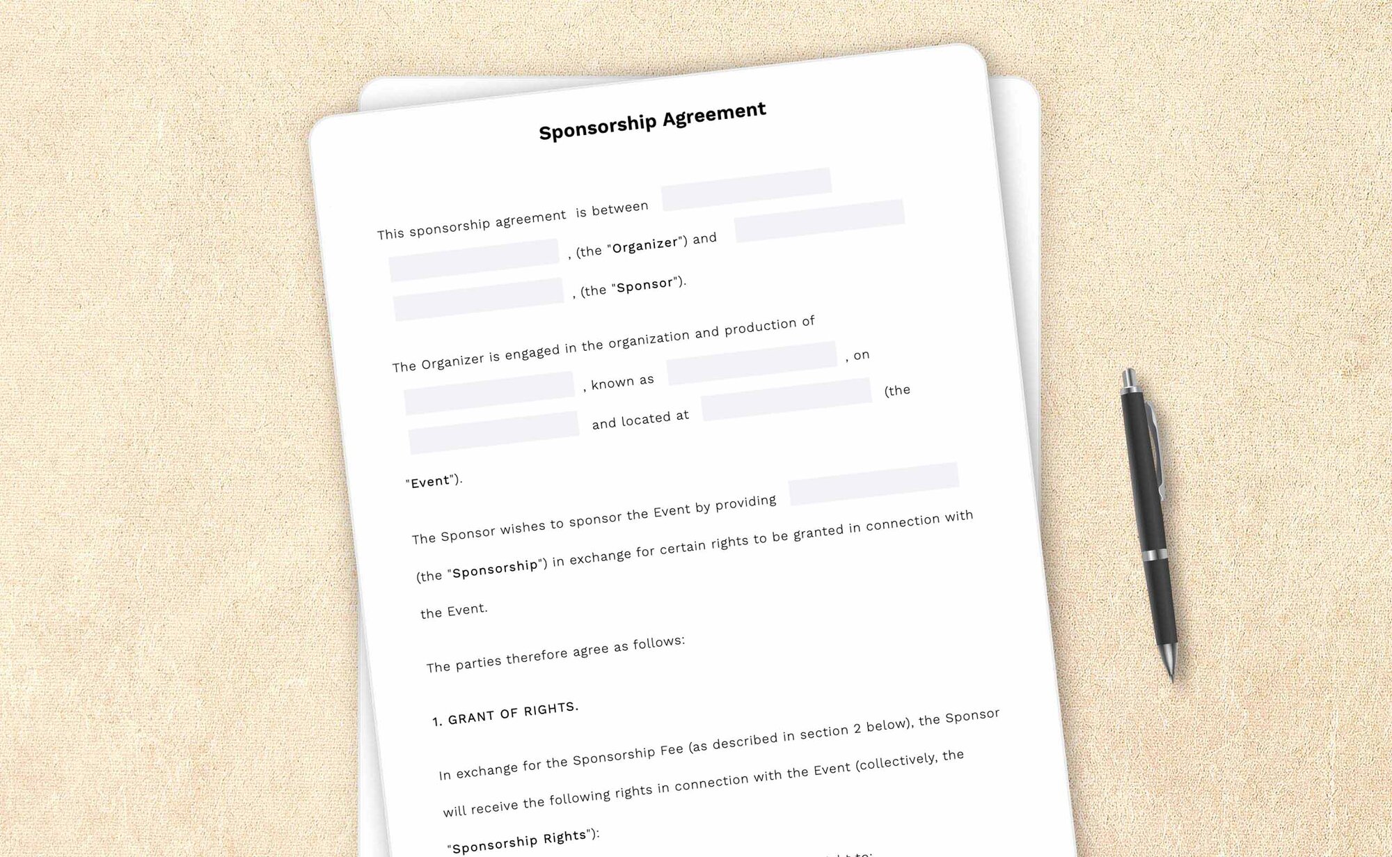 Free sponsorship agreement template by LegalZoom. Create and download agreements for free!