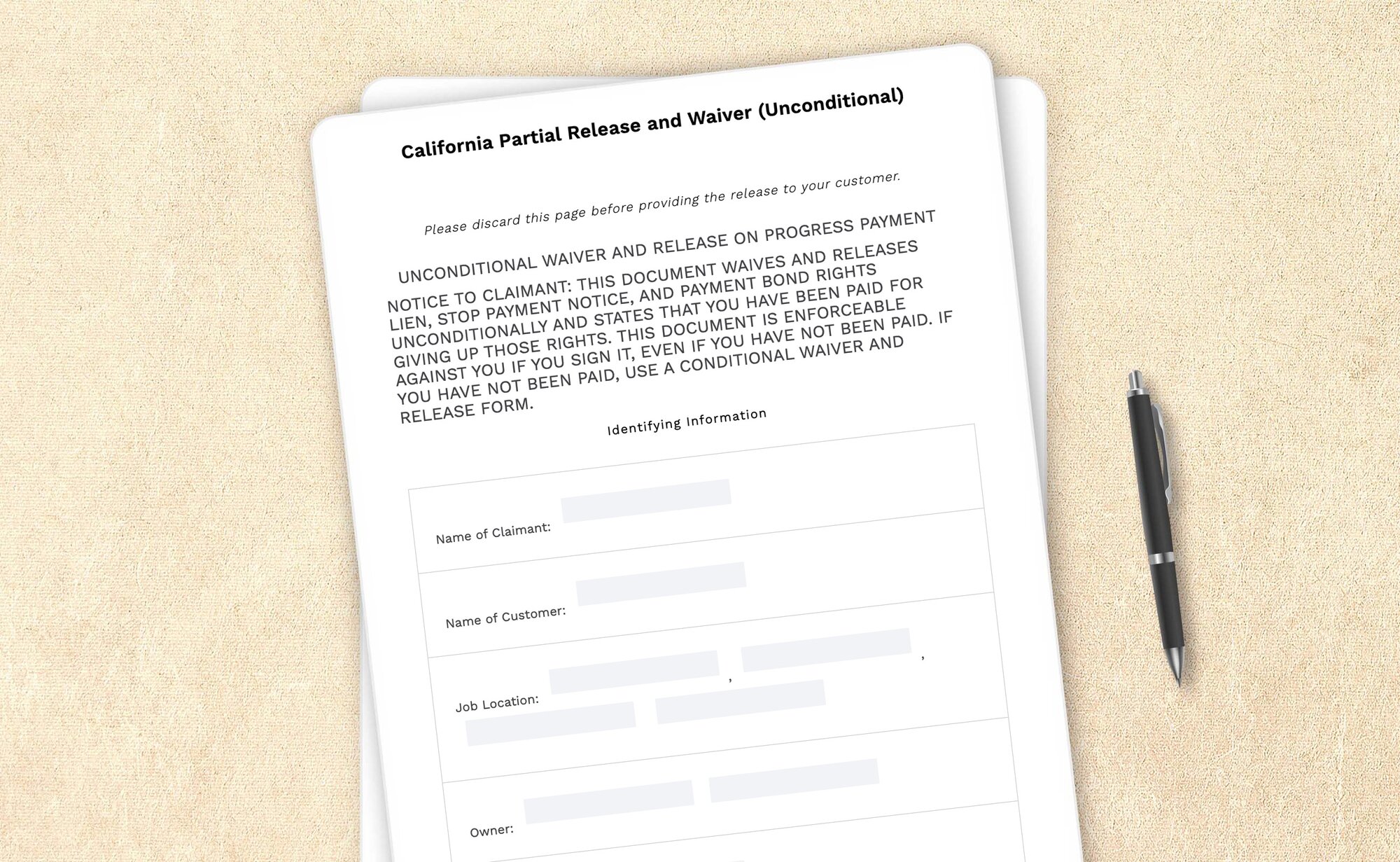 Professional California partial release and waiver of liens (unconditional) by LegalZoom. Easily draft, edit, and download your agreements!