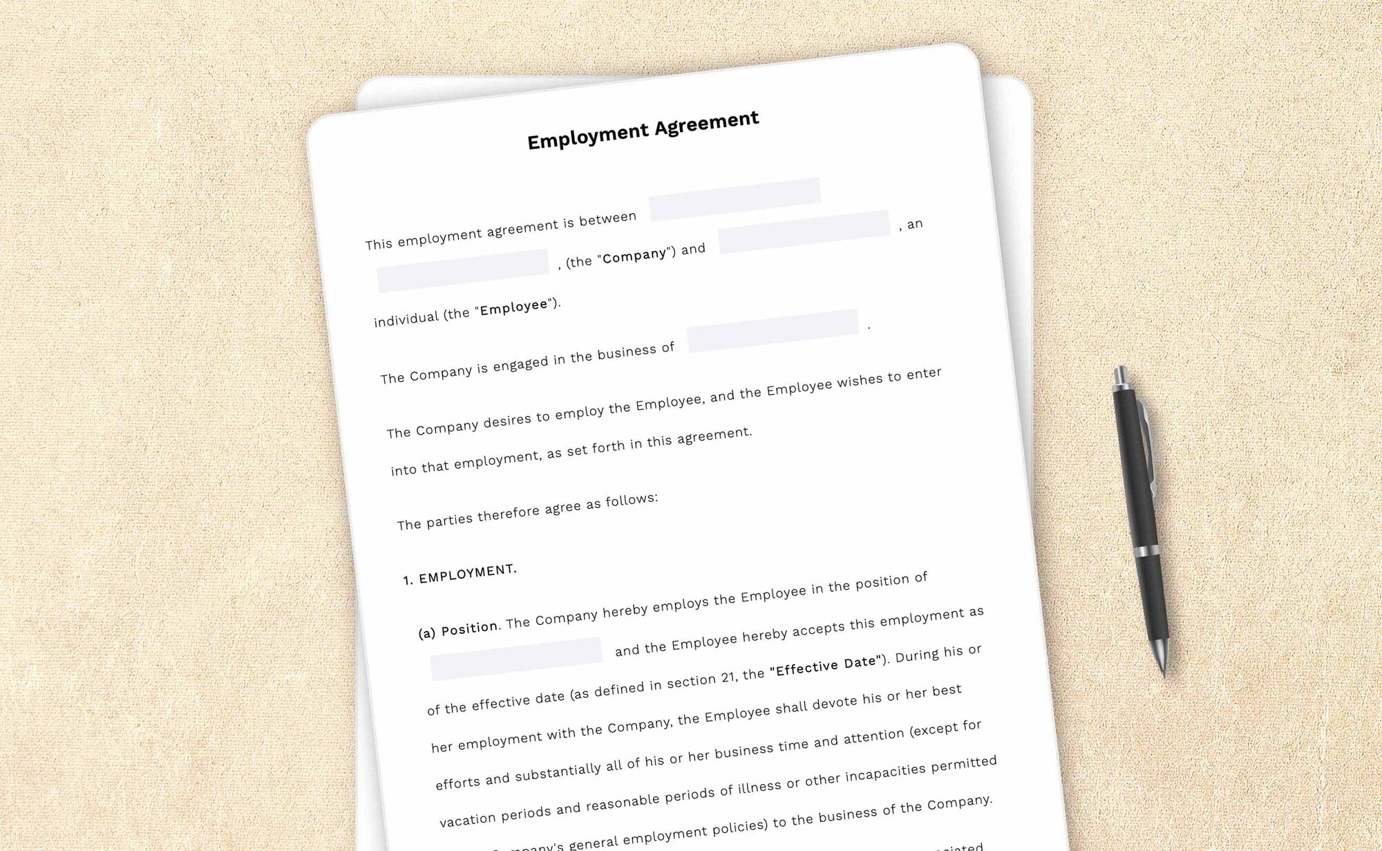 Free employment agreement template by LegalZoom. Create and download agreements for free!