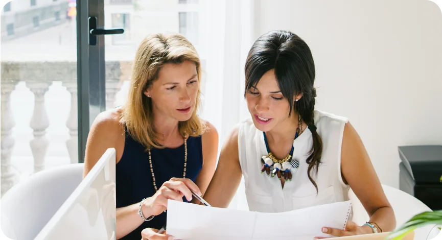 Two women discuss plans to create an LLC