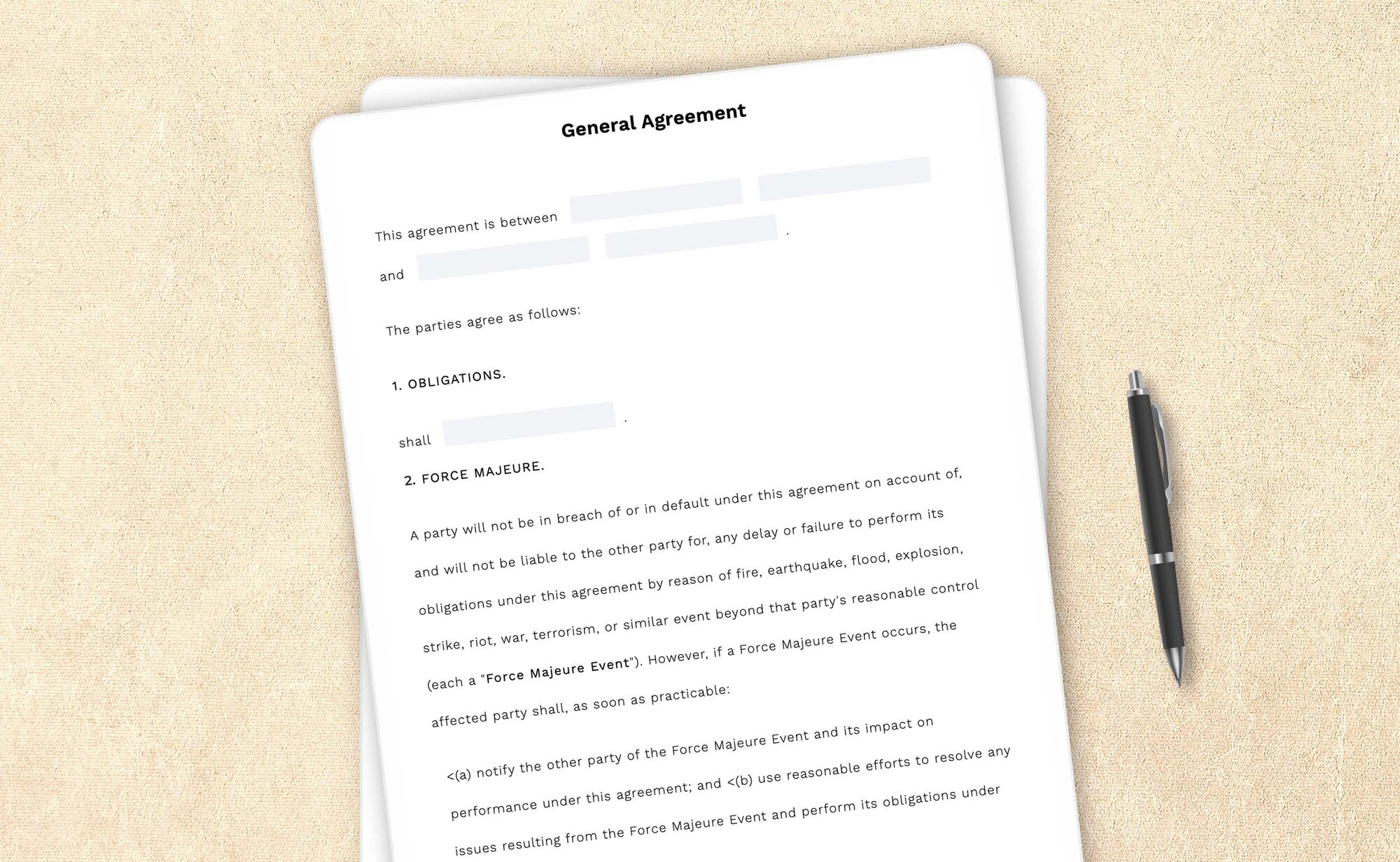 Free general agreement template by LegalZoom. Create and download agreements for free!