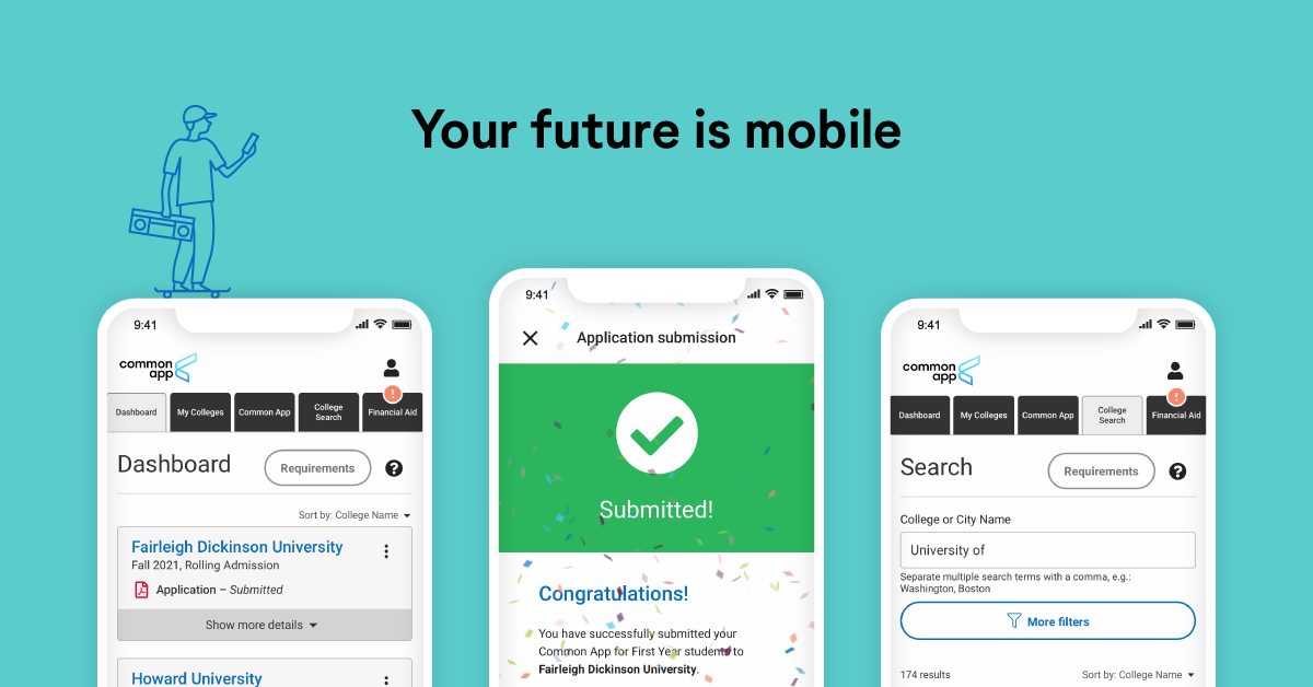 Aspiring college students can now apply via mobile app