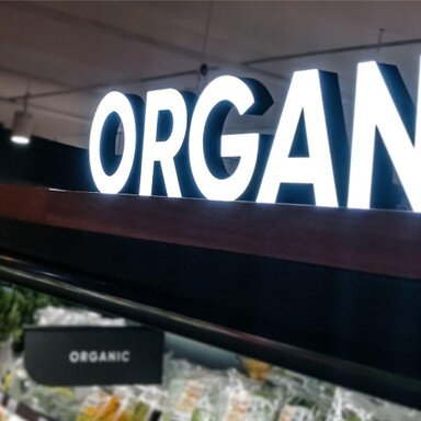 Large Sign Lettering Lit by LED Modules