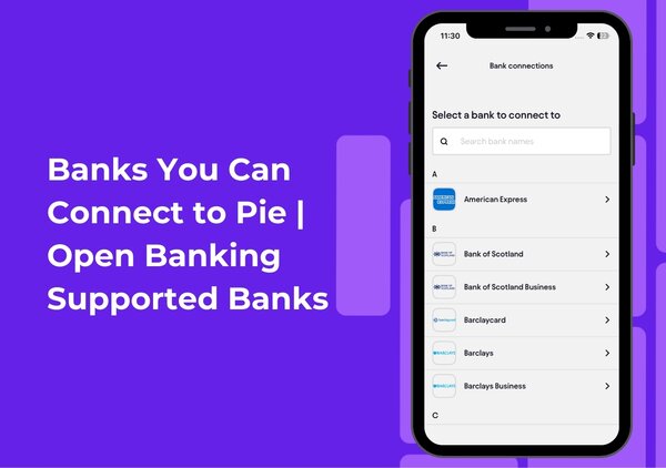 See the full list of UK banks you can connect to the Pie app using secure Open Banking. Includes Barclays, HSBC, Lloyds, Monzo, NatWest, Santander and more.