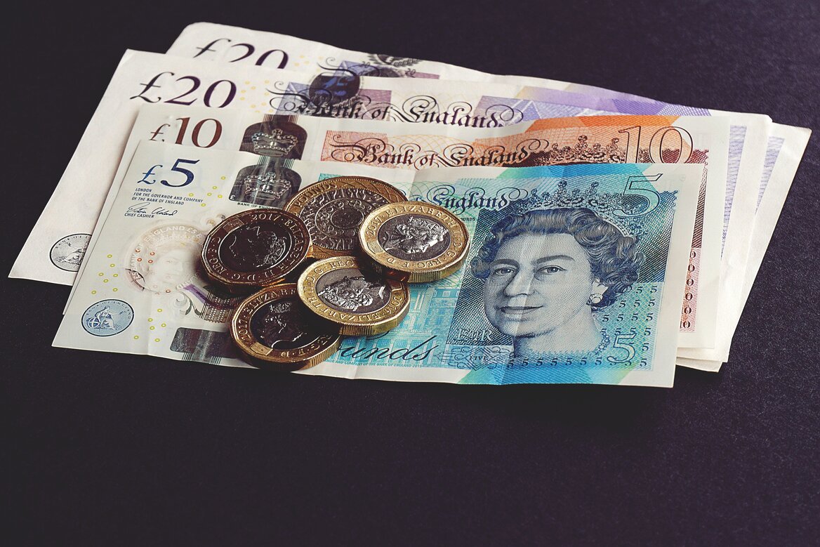 British pounds layered