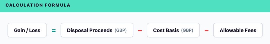 calculation formula for crypto tax