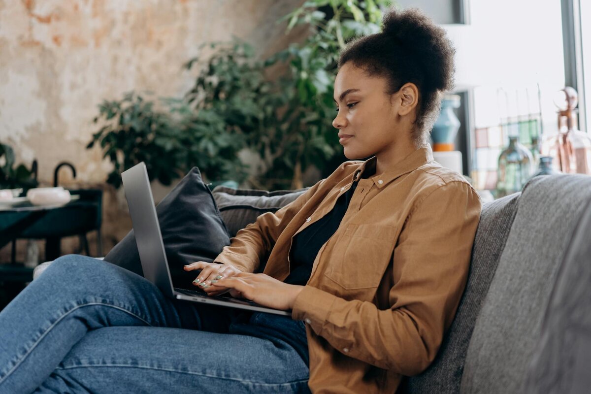lady on a laptop