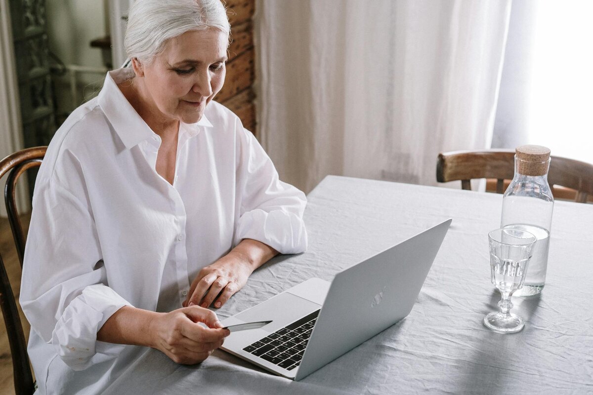 woman on her laptop

