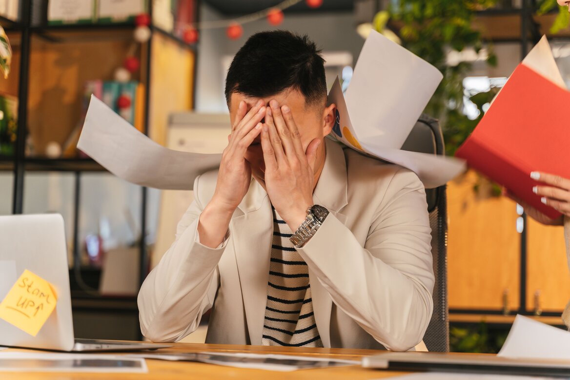 Stressed person from Common Mid-Year Pitfalls