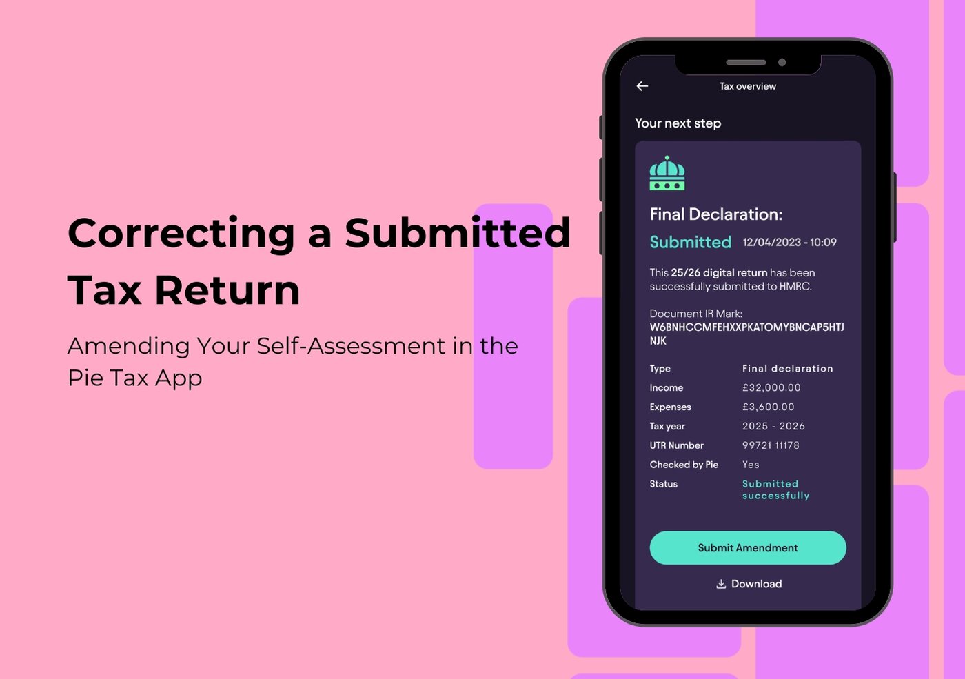 How to Amend an Incorrect Tax Return in the Pie Tax App