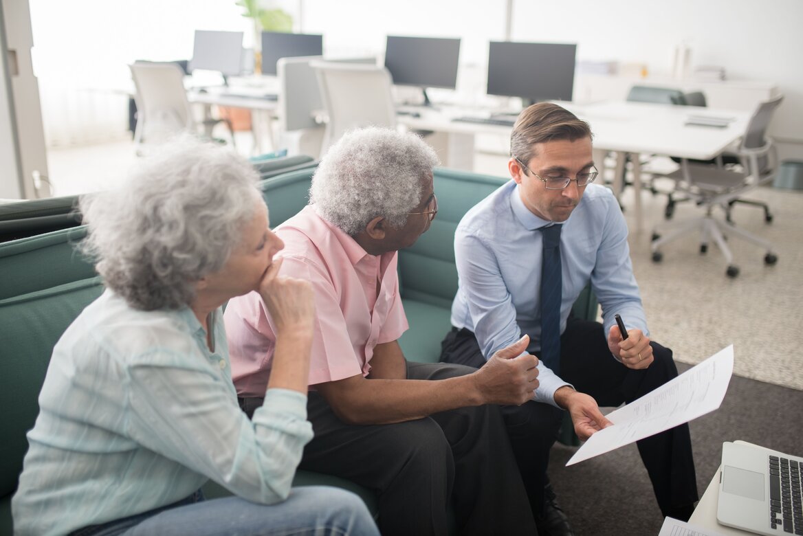 Senior Couple Reviewing Trusts and Income Protection
