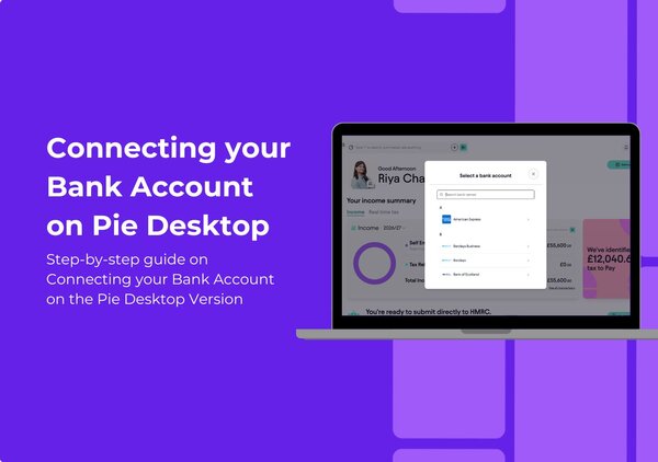 Learn how to connect your bank account to Pie on desktop, give permission securely and understand when your transactions will appear.