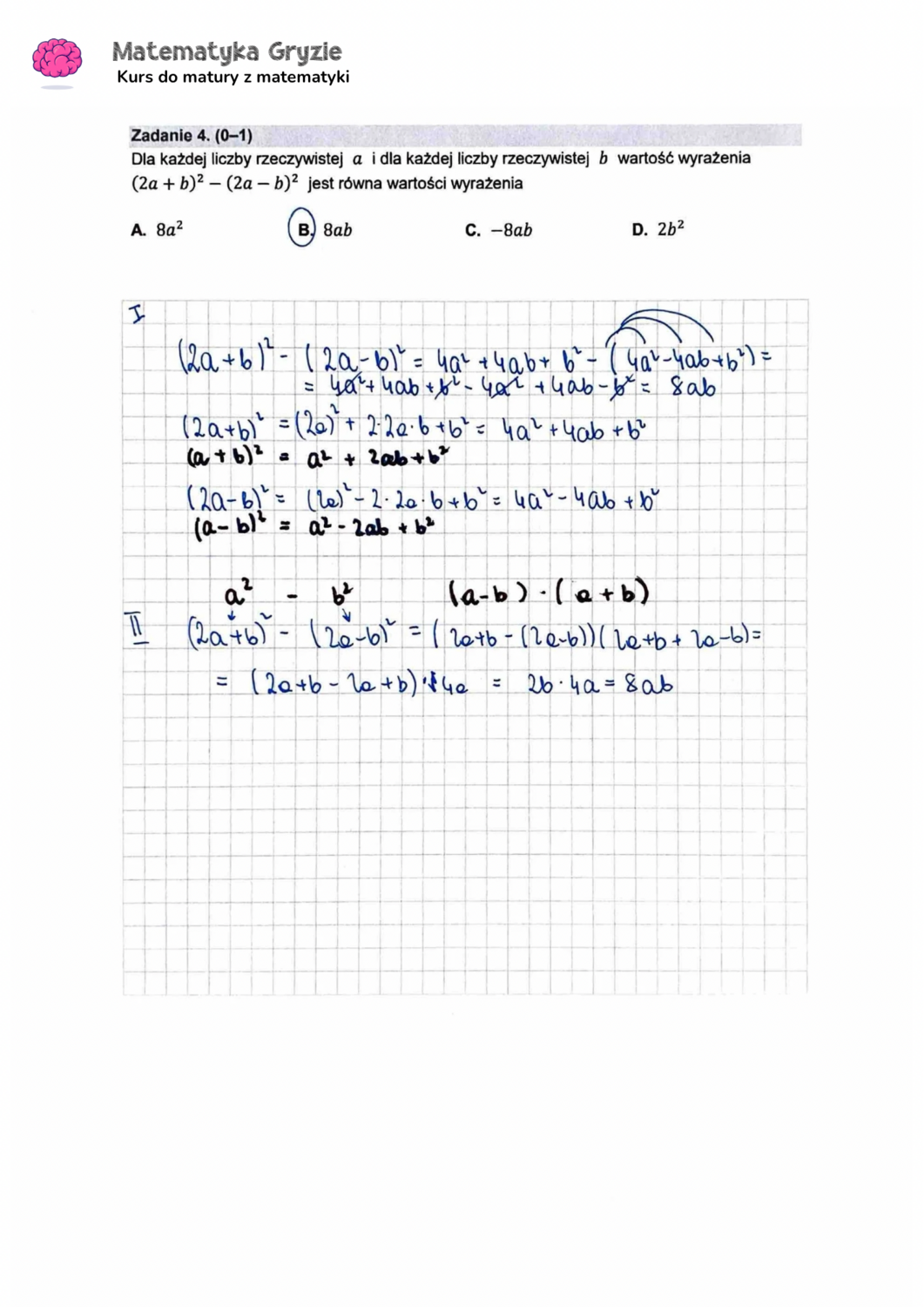 zadanie 4 matura z matematyki CKE formuła 2015