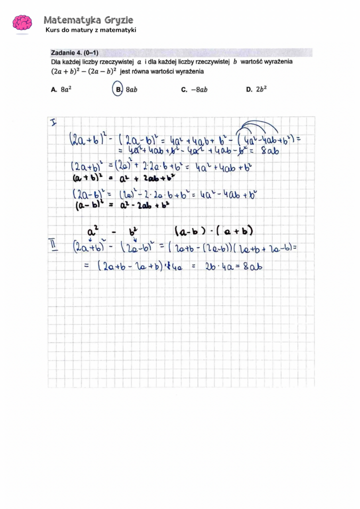 zadanie 4 matura z matematyki CKE formuła 2015