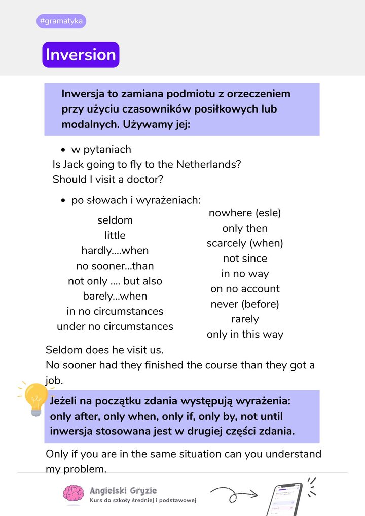 Inwersja stylistyczna - notatka