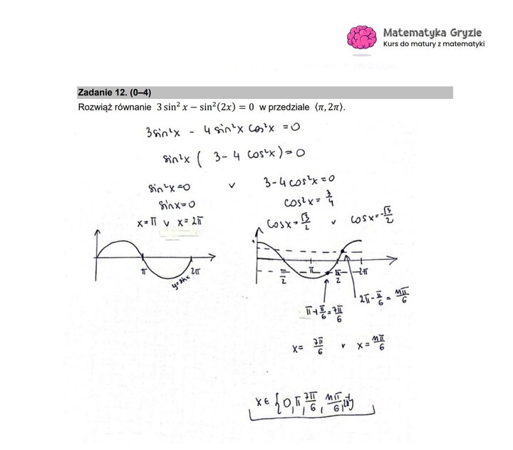Stara matura zadanie 12
