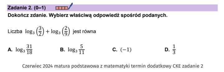 Logarytmy zadania maturalne