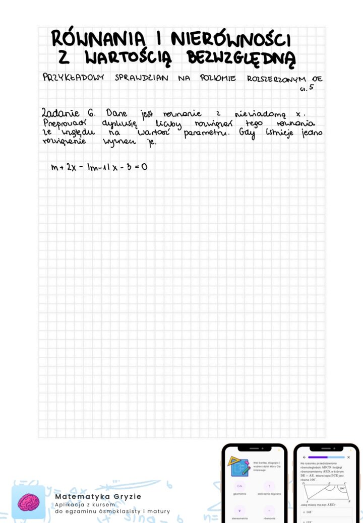 Zadania przygotowujące do sprawdzianu z matematyki z rozwiązywania nierówności z wartością bezwzględną.