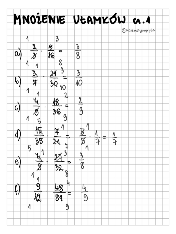 Mnożenie ułamków