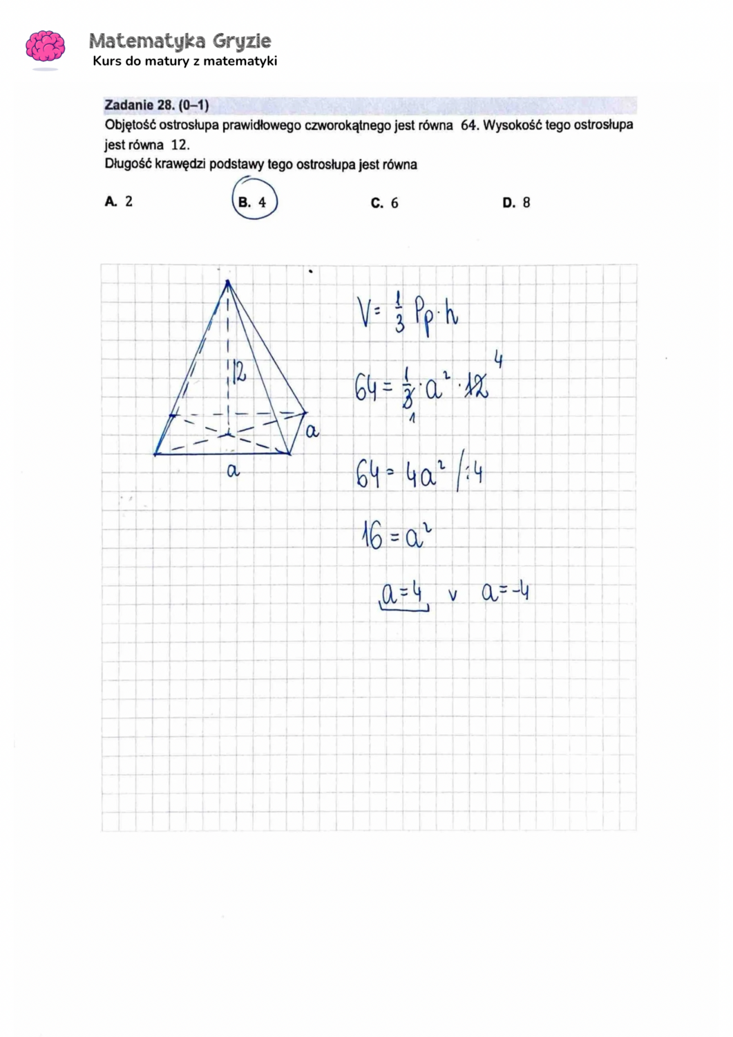 zadanie 28 matura z matematyki CKE formuła 2015