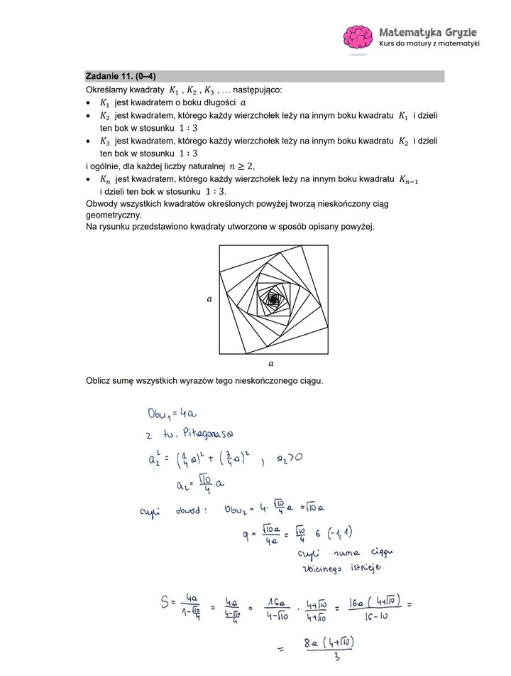 Stara matura zadanie 11
