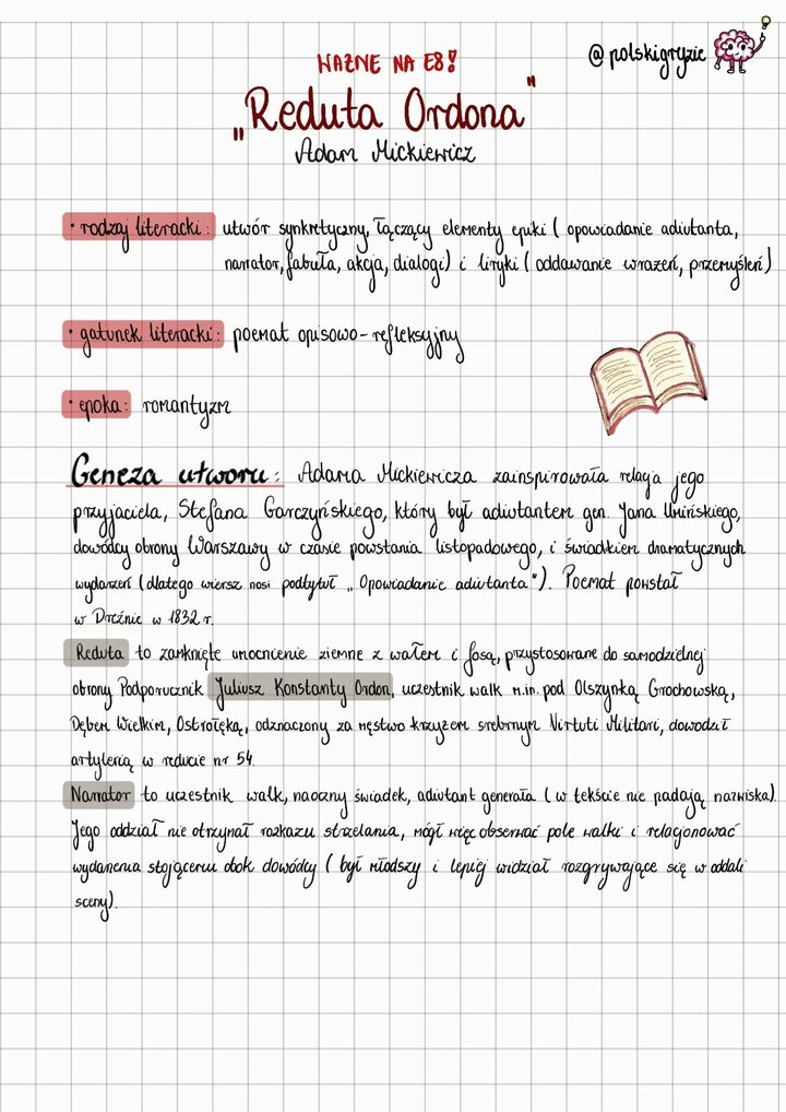 Wprowadzenie do lektury. Opisz rodzaju literackiego, gatunku oraz określenie epoki. Geneza utworu.