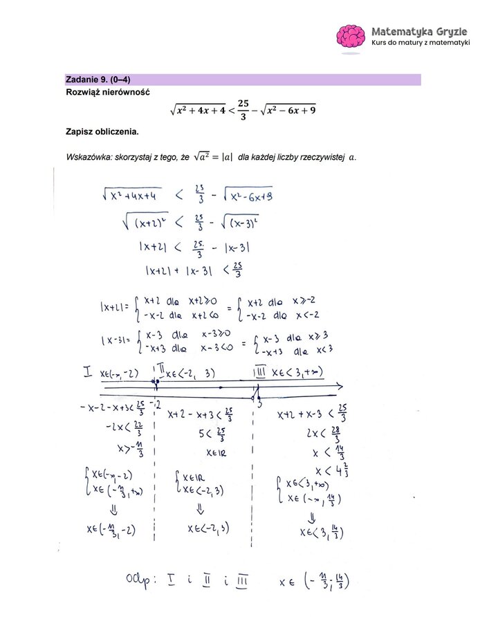 Nowa matura zadanie 9