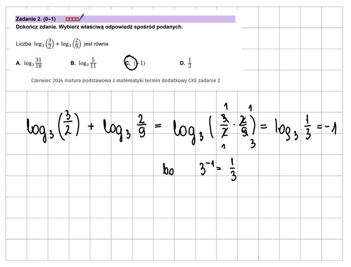 Logarytmy zadania maturalne