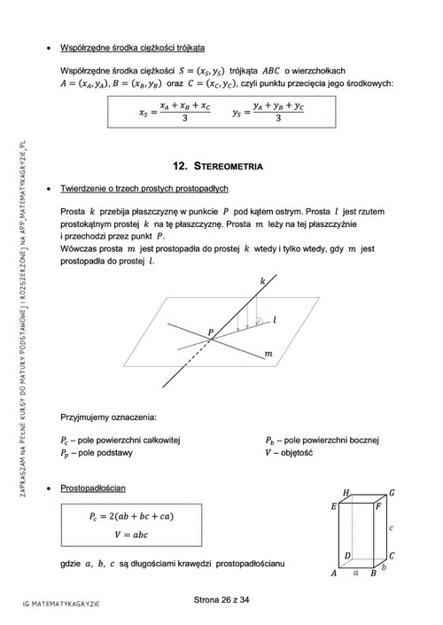 Tablice do nowej matury z dopisanymi wzorami cz.3, tablice maturalne