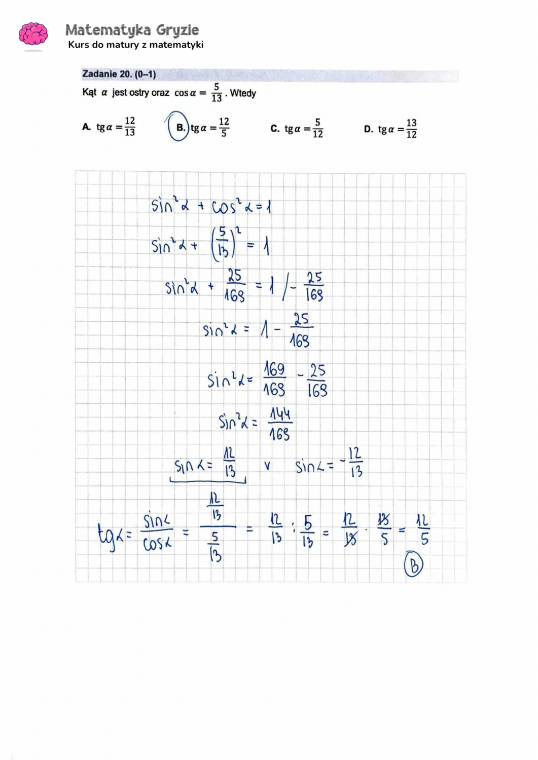 zadanie 20 matura z matematyki CKE formuła 2015