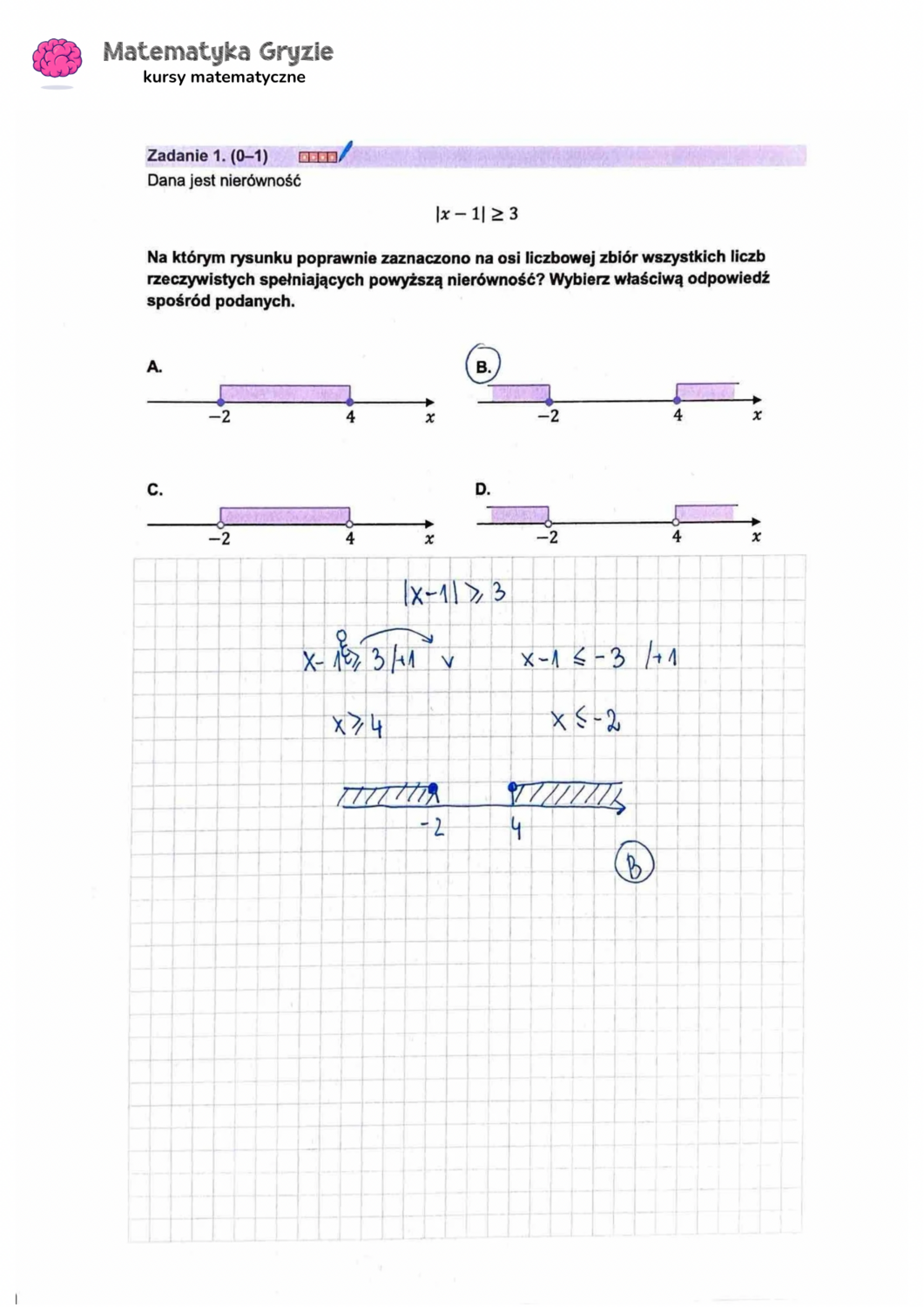 Zadanie 1 matura CKE matematyka